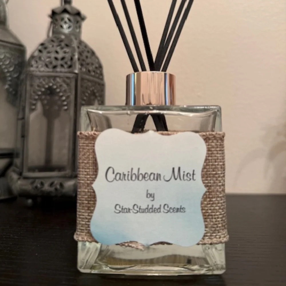 Star=Studded Scents Caribbean Mist Reed Diffuser Home Scents